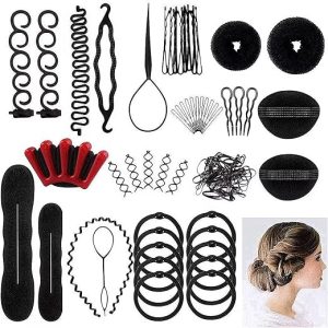 25 kinds of Hair Styling Set,Fashion Hair Design Styling Tools Accessories DIY Hair Accessories Hair Modelling Tool Kit Hairdress Kit Set Magic Simple Fast Spiral Hair