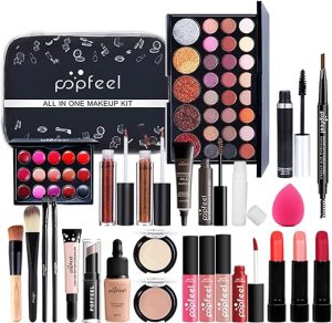All-In-One Makeup Kit, 30 Pcs Complete Makeup Gift Set Full Kit Combination with Eyeshadow Blush Lipstick Concealer etc, Essential Starter Bundle for Women, Pro Multi-purpose...