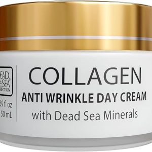 Dead Sea Collection Anti Aging Day Face Cream - Collagen-Rich Anti Wrinkle Face Care Hydrating Moisturiser for Women and Men - Skin Care Essential Vegan Cream - 50ml for All...