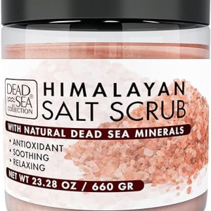 Dead Sea Collection Salt Body Scrub - Large 660 ml - with Himalayan Salt - Exfoliating Effect - Includes Organic Essential Oils and Natural Dead Sea Minerals