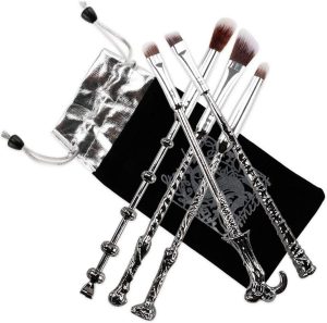 Fashion Base® 5PCS/SET Metal Handle Wand Makeup Brushes Set Mugs Wizard Storybook Mugs Cosmetics Brushes Blending Makeup Brush,Wizardry and Witchcraft Eyeshadow Brush (NO.2...