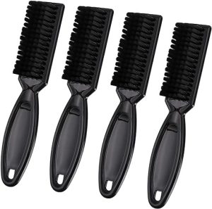 KIPTVO 4PCS Barber Brush, Hair Brush Cleaner, Hair Brush Men, Hairdressing Comb, Small Haircut Brush, Hairbrush Cleaning Tool, Hair Brush Soft Hair Hairstyles Hair Cutting...