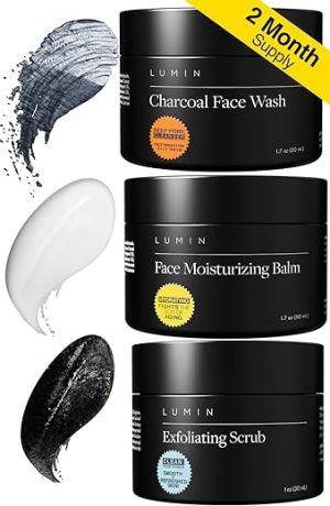 Lumin - Smooth Operator Detox Trio - Mens Skin Care Kit, Mens Face Care Kit for Men, Skincare Kit for Men, Skin Care for Men Gift Set, Face Skin Care for Men, Mens Facial Care