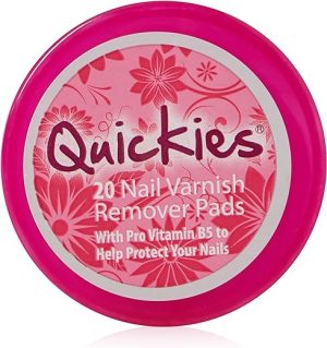 Quickies Nail Varnish Remover Pads, Pack of 20