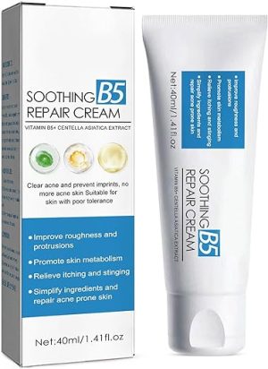 Repair Face Cream,Smoothing Day Cream,Anti Redness Moisturiser Cream,Firming Face Cream For Sensitive Skin,Face Moisturizer For Women & Men,Vitamin B5 Cream For Acne,Brightening...