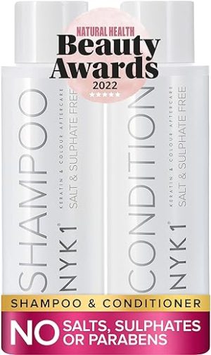 Salt Sulphate Free Hair Shampoo And Conditioner (500ml x2) Sulfate Free Shampoo And Conditioner Sets Hair Aftercare for Extensions, Colour and Keratin Kit Treatment - Sulphate...