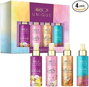 So…? Unique Grande Womens Mini Mist Gift Set, Body Mist Fragrance Spray (4x50ml)