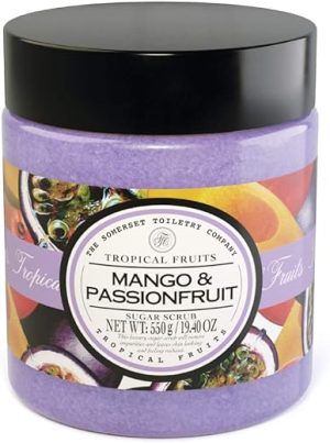 Tropical Fruits Sugar Scrub, Exfoliating Body Scrub For Smoother Healthier Skin Mango and Passionfruit 1 x 550g