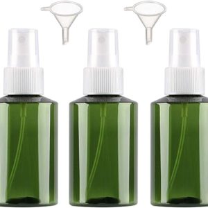 3Pcs, 150ml Plastic Spray Bottles - Alledomain Empty Refillable Fine Mist Travel Atomiser Sprayers Plastic Bottles Set Liquid Containers with 2 Funnels - Ideal for Makeup...
