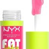 NYX Professional Makeup Lip Gloss, High Shine, Non-Sticky FInish, 12 Hours Hydrating, Fat Applicator, With Squalane, Raspberry and Cloudberry Oils, Fat Oil Lip Drip, Shade:...