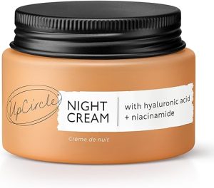 UpCircle Night Cream with Hyaluronic Acid + Niacinamide 55ml - Nourishing and Unscented for Sensitive Skin Anti-Ageing Properties - Vegan Cruelty-Free