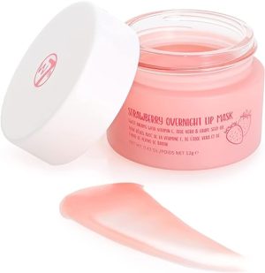 W7 Sweet Dreams Overnight Strawberry Lip Mask - Vitamin E, Aloe Vera and Grape Seed Oil - For Hydrated, Full Looking & Irresistible Lips